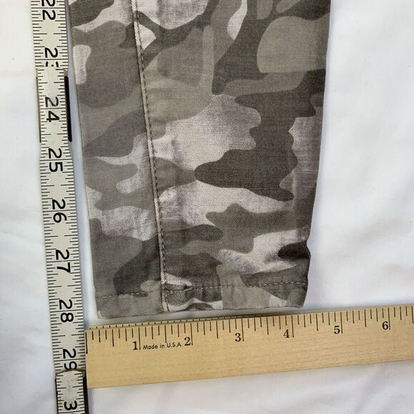 Anthropologie Pilcro Camouflage Velvet Jeans Grey Brown Size 24 High Rise Skinny - Picture 4 of 9